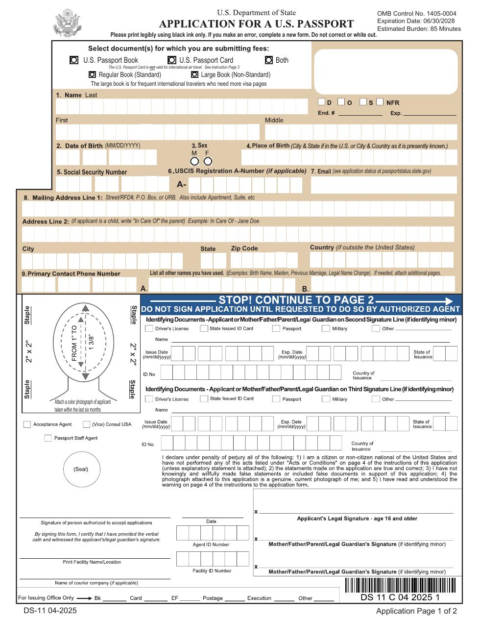 DS-11 PDF preview